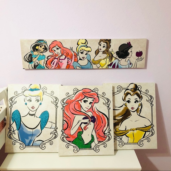 Disney Wall Decor Artissimo Disney Princess Canvas Print Wall Art